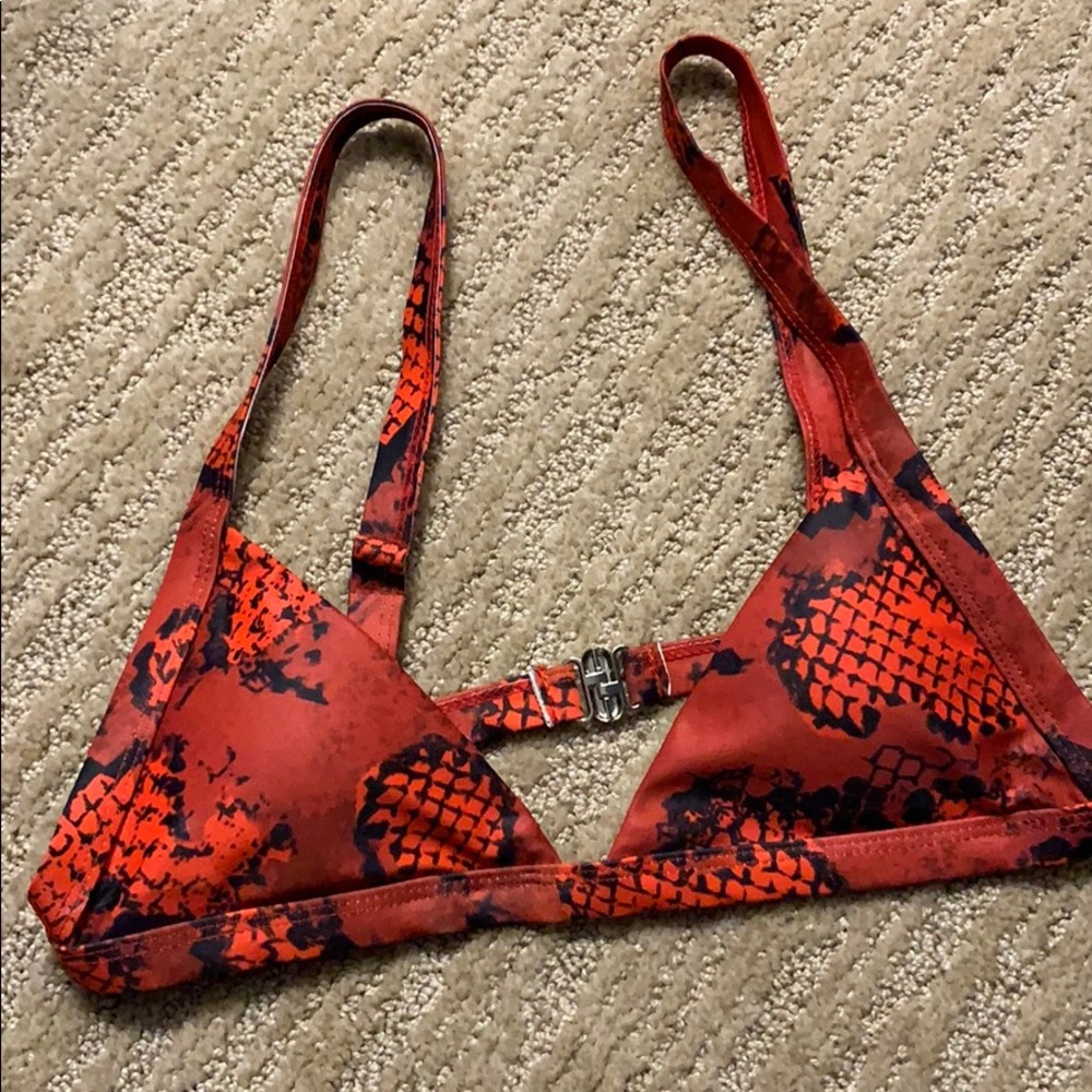 snake skin pattern bikini top